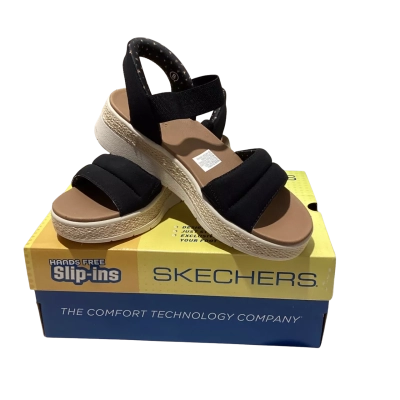 Skechers Womens  Size 8 Sandals Black  Slip Ins