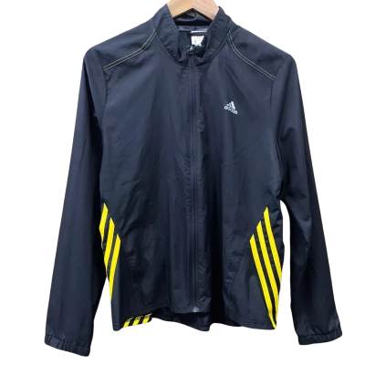 Adidas Black/Yellow Windbreaker Jacket Size 14