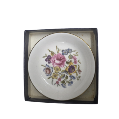 Vintage Royal Worcester Floral Pin / Trinket Dish – Original Box