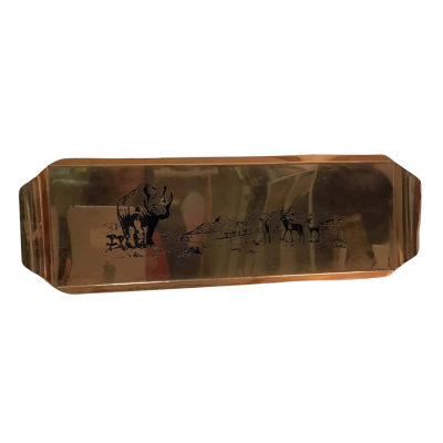 Copper Tray with Rhino & Antelopes