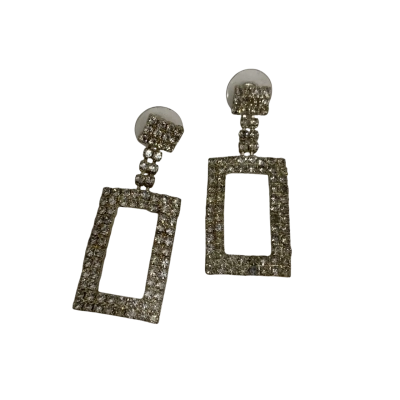 Unbranded Women's Sparkle Earrings Rectangle 