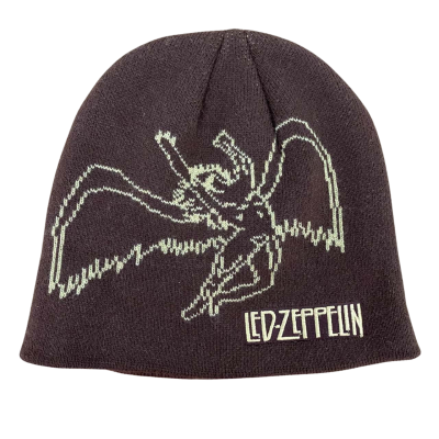 Led Zeppelin Swan Song Brown Beanie