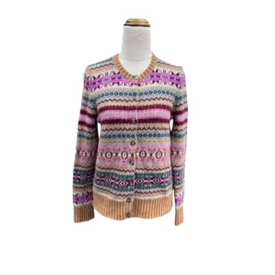 United Colors Of Benetton Womens Wool Cardigan Size M Multicoloured 