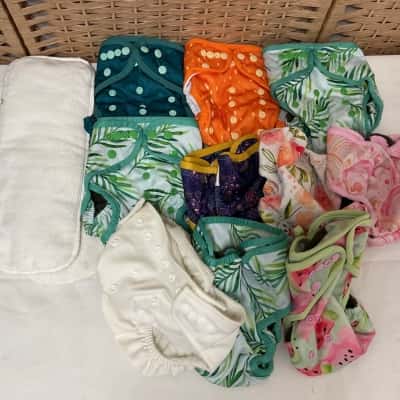 10x Baby reusable adjustable cloth washable nappies Bubakin Papoose cloth liners toddler newborn boy girl kids 