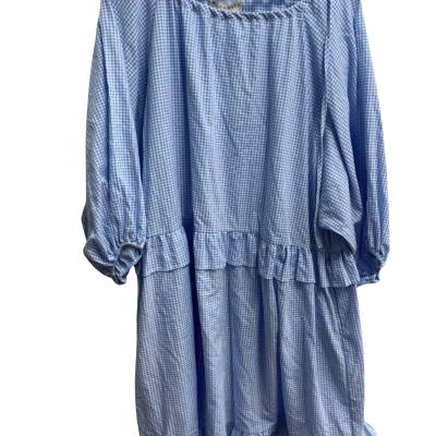  Wildhorses Womens  Size S Mini Dress Blue / Gingham / White 