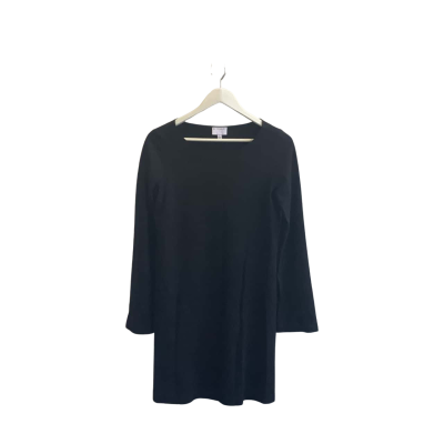 Witchery Womens Size 8 Long Sleeve Midi Dress Black 