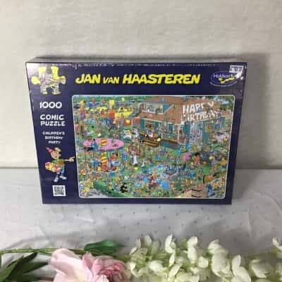 Jan van Haasteren “Children’s Birthday Party” 1000 Piece Comic Puzzle (new)
