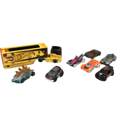 Hot Wheels Truck and Cars as pictured