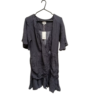 Seed Heritage Womens  Size 14 Wrap Dress Blue / Polka Dot / White 