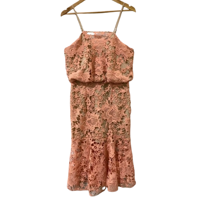 Cooper St Womens  Size 12 Midi Dress Coral / Nude 