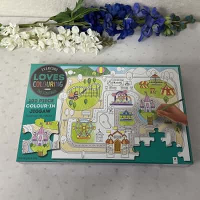 Everyone Loves Colouring The Fun Park 100 Piece Colour-in Jigsaw (new)