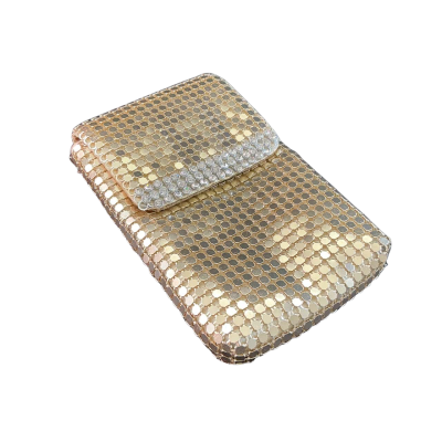  Womens Gold-tone and crystals phone case/purse