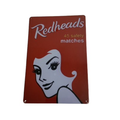 Brand New Redhead Matches  Metal Man Cave Aussie Car Sign #2270-1-pp