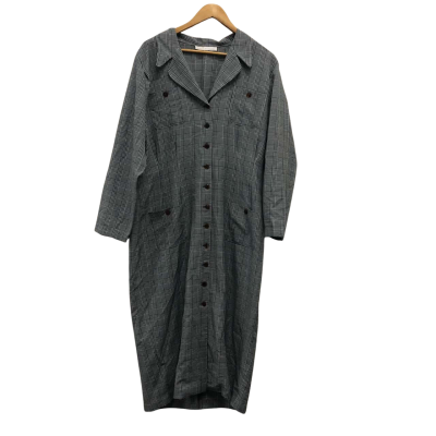 Diana Richards Womens  Size 16 Vintage Maxi Dress / Midi Dress Blue / Checked / White 