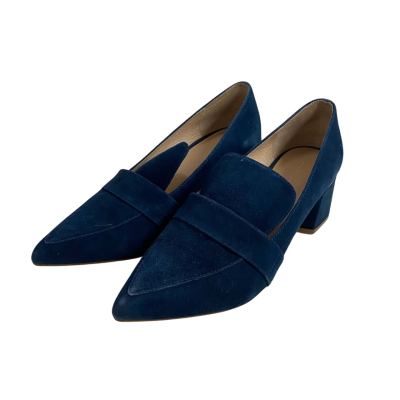Jo Mercer Womens  Size 39 Celeste Low Heels Navy Suede