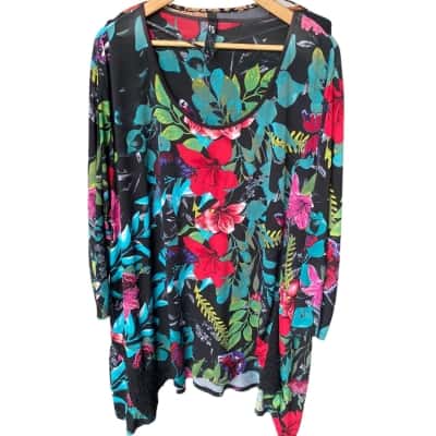 Taking Shape Womens  Size XL Long Sleeve Top Floral 