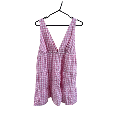 Chloe&lola Womens pink gingham summer dress Size 14 