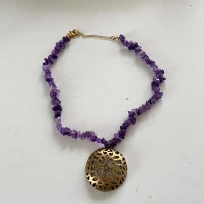 Amethyst Crystal Necklace 
