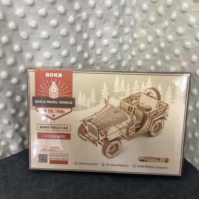 ROKR Army Jeep Scale Model 3D Wooden Puzzle MC701