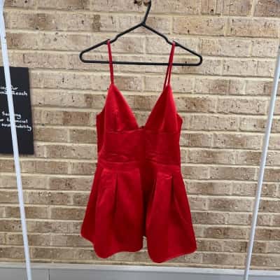 White Fox Womens forever radiant red mini dress Size M 