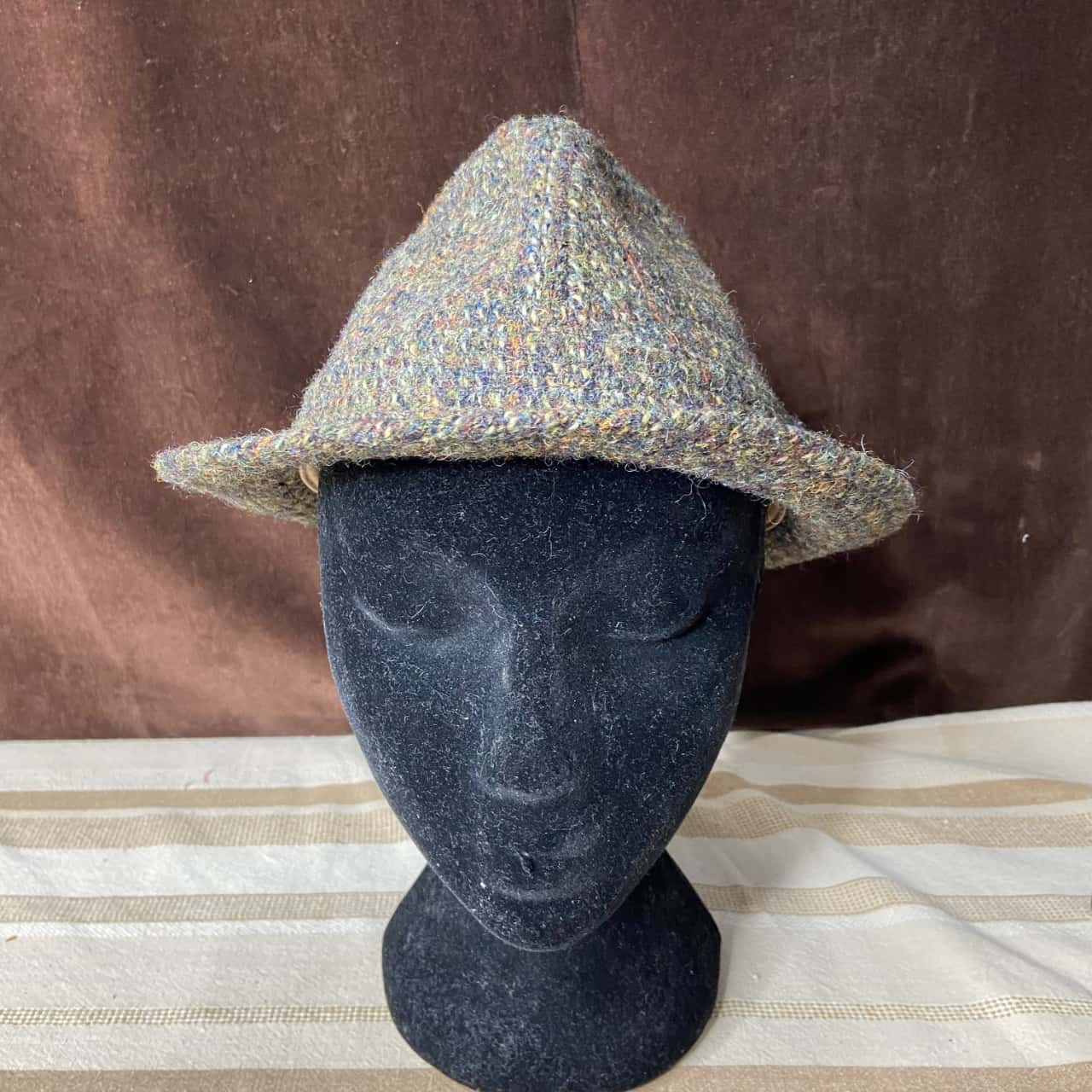vintage Dunn & Co 100% Wool Sherlock Holmes Harris Tweed Hat Cap Size 7 57 Vintage Dunn & Co Harris Tweed Hat Mens Size 57/7 Brown  main image 2