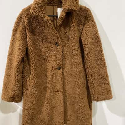 Uniqlo Womens  Size XS Winter Single Breasted Coat Brown RRP$79.90