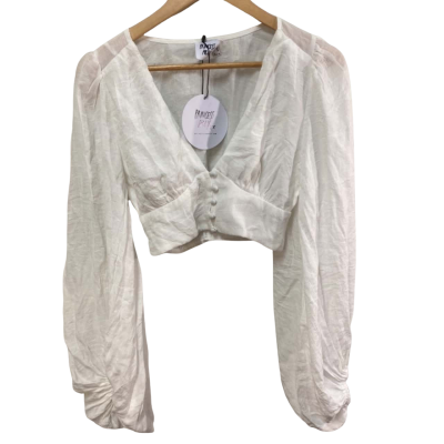 BNWT Princess Polly Size 8 White Top