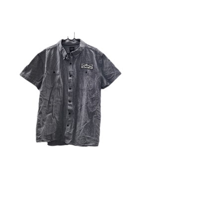 Harley-Davidson Men's Short Sleeve Striped Button-Up Shirt - Size 2XL