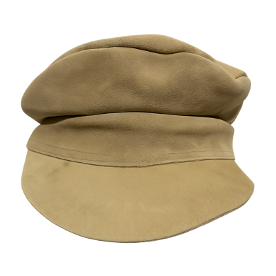 Lack of Color Genuine Suede Leather Baker Boy Newsboy Cap Hat Beige Tan Size L 59cm