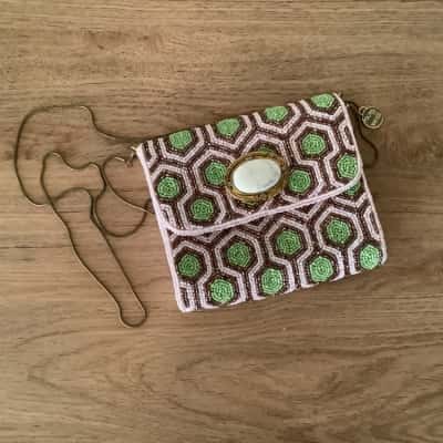 From St Xavier.  Handcrafted, Beaded, Evening Bag / Clutch