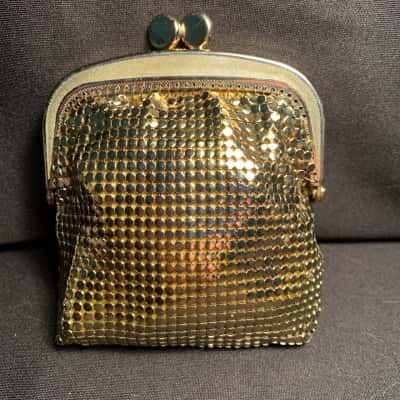 Vintage Glomesh Gold Mesh Kiss Lock Coin Purse