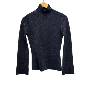 Joseph Womens  Size XXS Long Sleeve Top Black  / Silver 