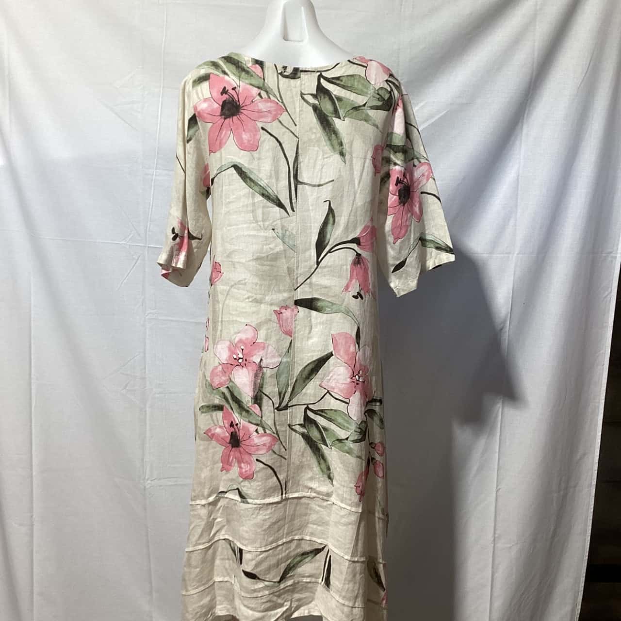 Viola Borghi Womens Size M Linen Maxi Dress Floral (s) - Used As New |  Salvos Stores