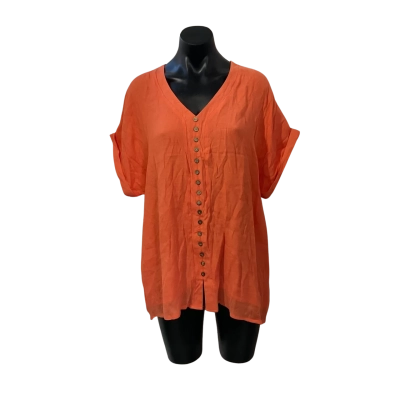 Indigo designs  Womens  Size 18 Short Sleeve Shirt Orange 