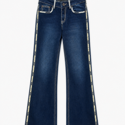 H&H Womens Dark Indigo Contrast Stitch Jeans Size 26/35