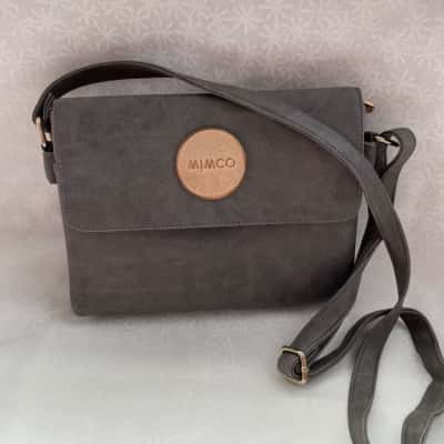 Mimco Womens Cross Body Bag Grey 