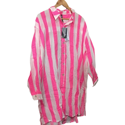 Taking Shape Womens  Size 20 Pink  / White Beach Shirt