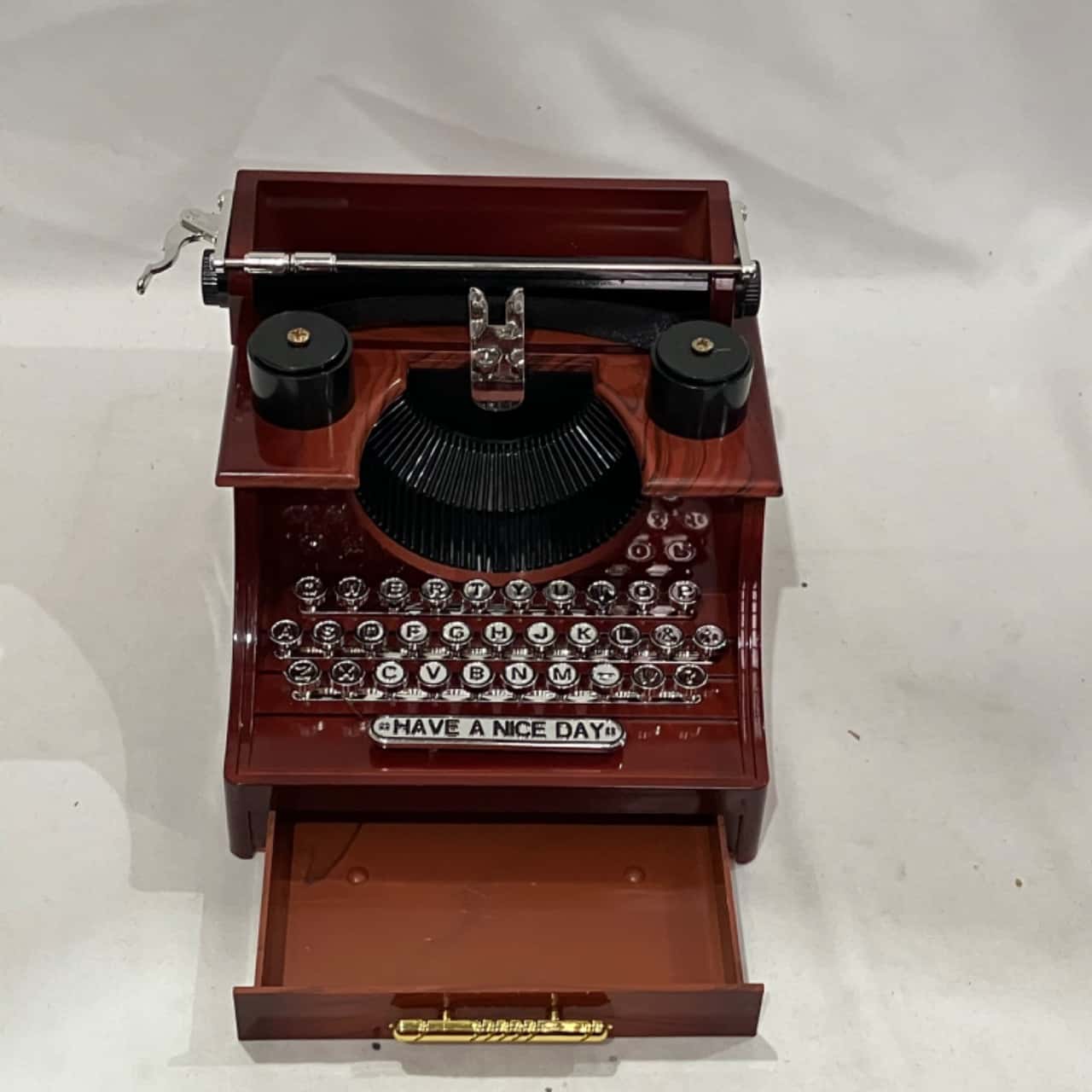 Type Writer Box Wooden Type writer Music Box Jewellery Box Home Decor Display (s)