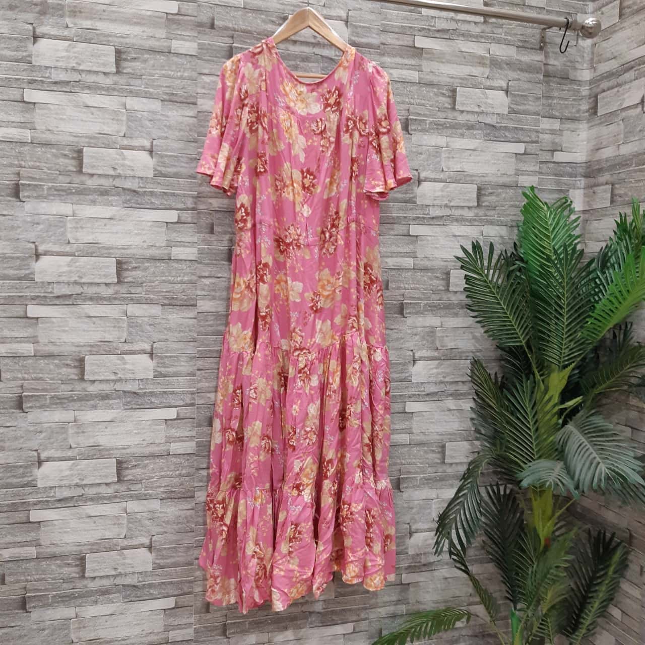 Proud Poppy Clothing Womens Size 22 Floral Dress / Maxi Dress Multicoloured  / Pink (s)