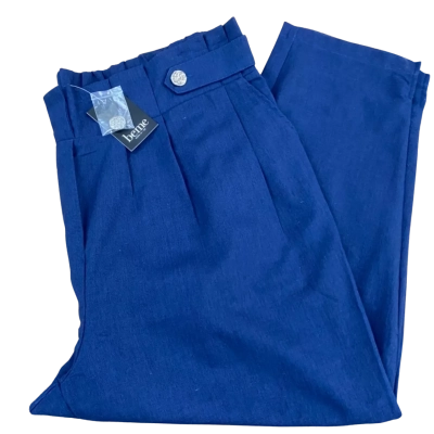 beme Womens Blue Split Roll Pant