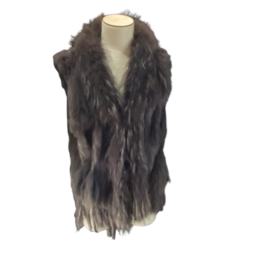 Rachel Rachel Brown Fur Vest Size M-L