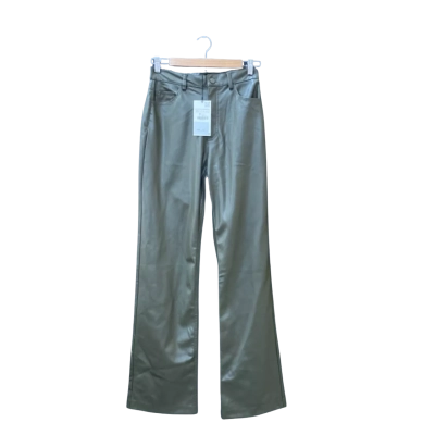 Zara Size XS Straight Leg Pants Green BNWT