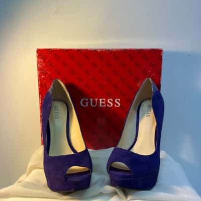 Guess Purple Peeptoe Heels