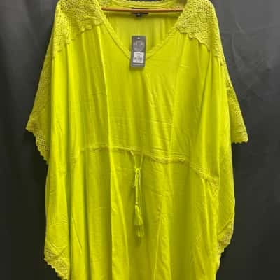 Autograph Womens Size L / M Lime Lace Trim Kaftan