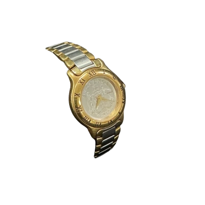 1953 sixpence coin gold plated watch - UNTESTED 