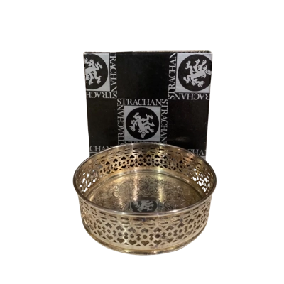 Vintage Strachan Australia Silver Plated Wine Bottle Coaster Holder 