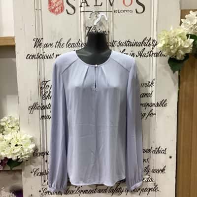 Cue Brand! BNWT RRP $155.00! Womens  Size 12 Long Sleeve Top Blue 