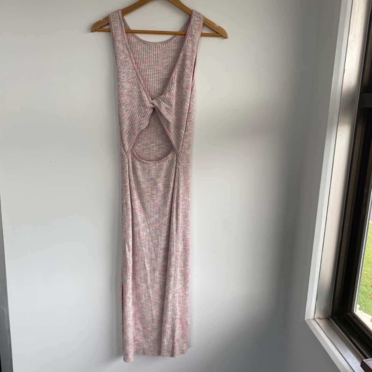 Sportsgirl Knit Bodycon Dress with Twist Back Detail Multicoloured Size 12 / L(s)