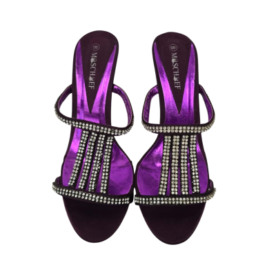  Womens Mischief Size 8 Purple Diamante Shoes RRP: $99.95