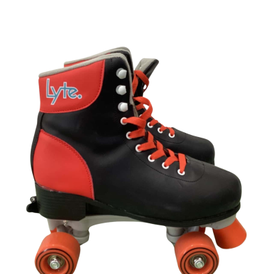 Lyte Quad Roller Skates - Black/Red/Orange - USA 8-10 / EU 39-42 - EXCELLENT Condition